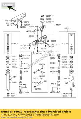 Pipe-fork inner bn125-a1 440131444 Kawasaki