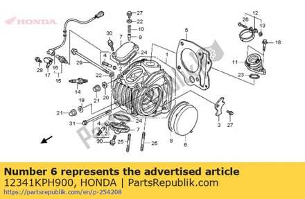 Cover,l cylinder 12341KPH900 Honda