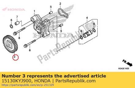 Gear comp., oil pump(32t) 15130KYJ900 Honda