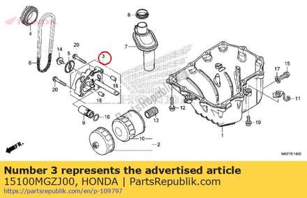 Pump assy., oil 15100MGZJ00 Honda