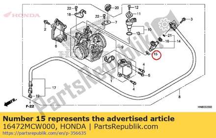Afdichtring, injector 16472MCW000 Honda