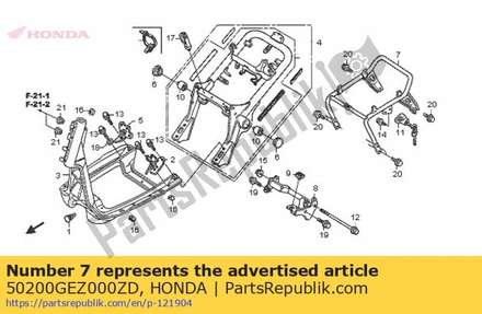 Seat rail comp. *nh1 * (nh1 black) 50200GEZ000ZD Honda