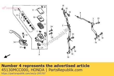 Pipe, brake joint main 45130MCC000 Honda