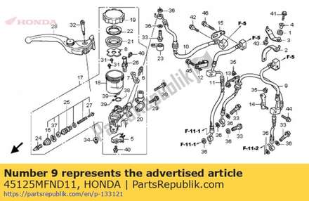 Hose comp. b, fr. brake 45125MFND11 Honda