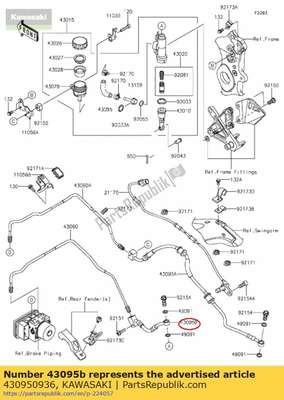 Slangrem, rr m / cil.-swa 430950936 Kawasaki