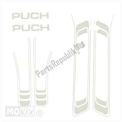 Stickerset puch maxi set pvc wit F050211 Mokix