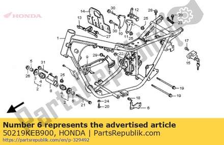 Cover, oil drain 50219KEB900 Honda