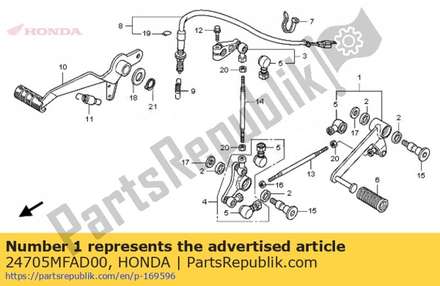 Pedal comp., gear change 24705MFAD00 Honda