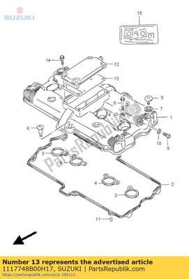 Dichtung, verschnaufpause 1117748B00H17 Suzuki