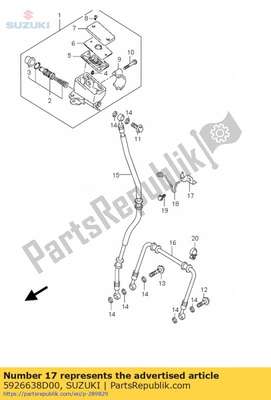 Clamp,hose,upp. 5926638D00 Suzuki