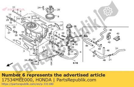 Rubber, rr. tank mounting 17534MEE000 Honda