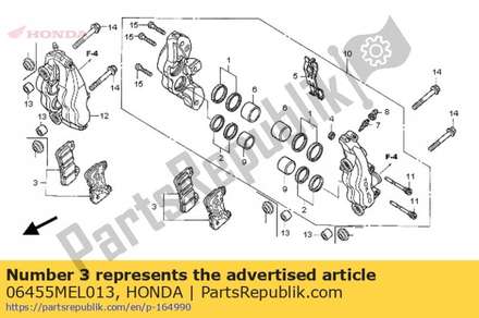 Brake pads 06455MEL013 Honda