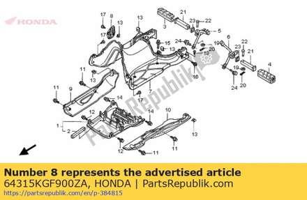 Cover, plug maintenance *nh158r * (nh158r carbon gray) 64315KGF900ZA Honda