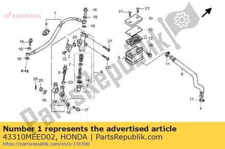 Hose comp., rr. brake 43310MEED02 Honda