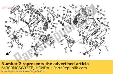 Cowl set, r. middle (wl) *type2 * (type2 ) 64300MCSG02ZE Honda