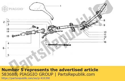Gas lever transmission 583688 Piaggio Group