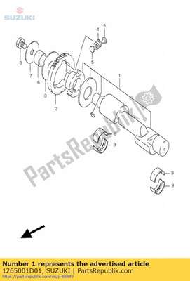 Balancer, kurbel 1265001D01 Suzuki