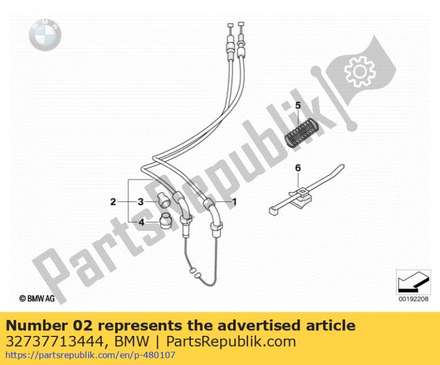 Accelerator cable, connector 32737713444 BMW