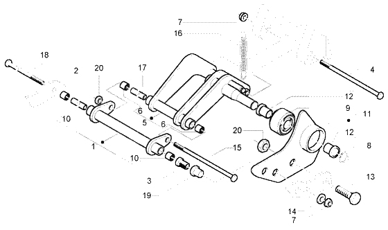 Swinging arm