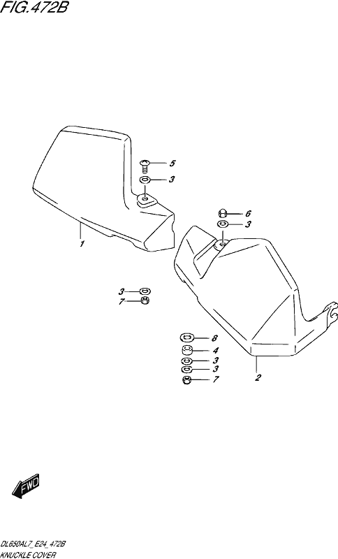 Knuckle Cover (dl650xauel7 E24)