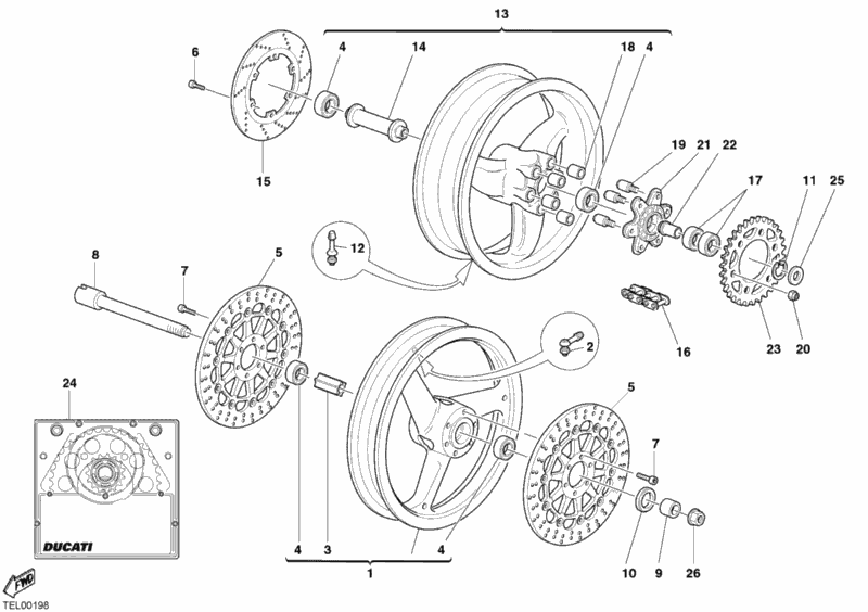 ruedas - DUCATI MONSTER MONSTER (620) 620